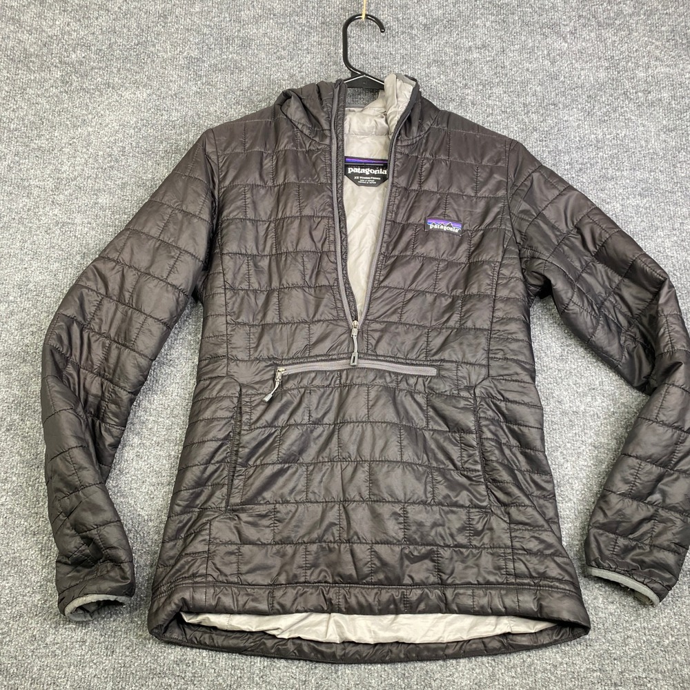 Patagonia Nano Puff Bivy Hoody Pullover Jacket Black Womens XS 84196 PrimaLoft